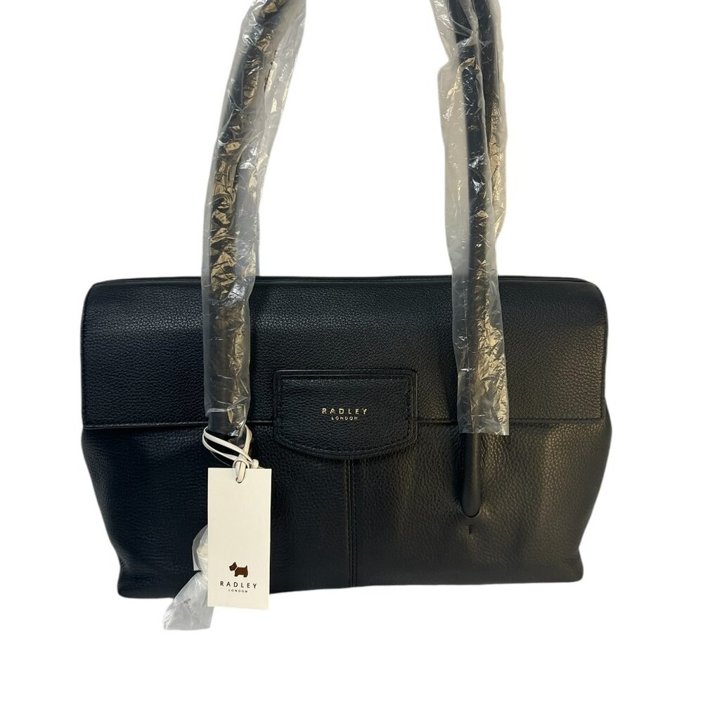 Radley London Pebble Black Leather Burnham Beeches Handbag Purse NEW